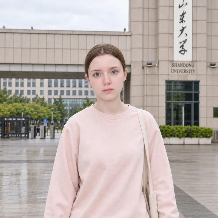 Екатерина Г. на кампусе вуза Шаньдунский университет